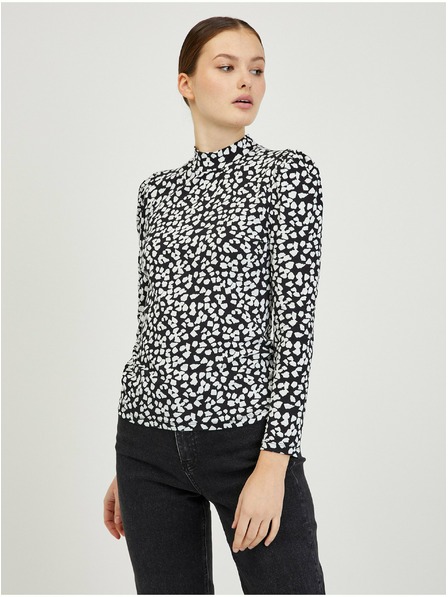 Orsay ORSAY Paisy fehér-fekete mintás női póló