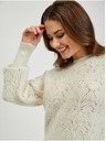 Orsay ORSAY krémszínű mintás női pulóver ballon ujjakkal