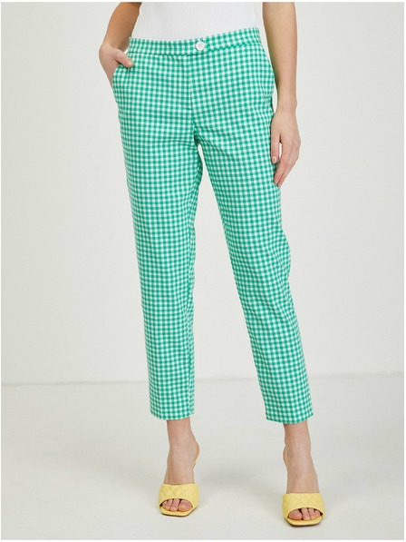 Orsay ORSAY világoszöld női kockás nadrág