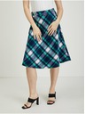 Orsay ORSAY zöld-kék kockás női szoknya
