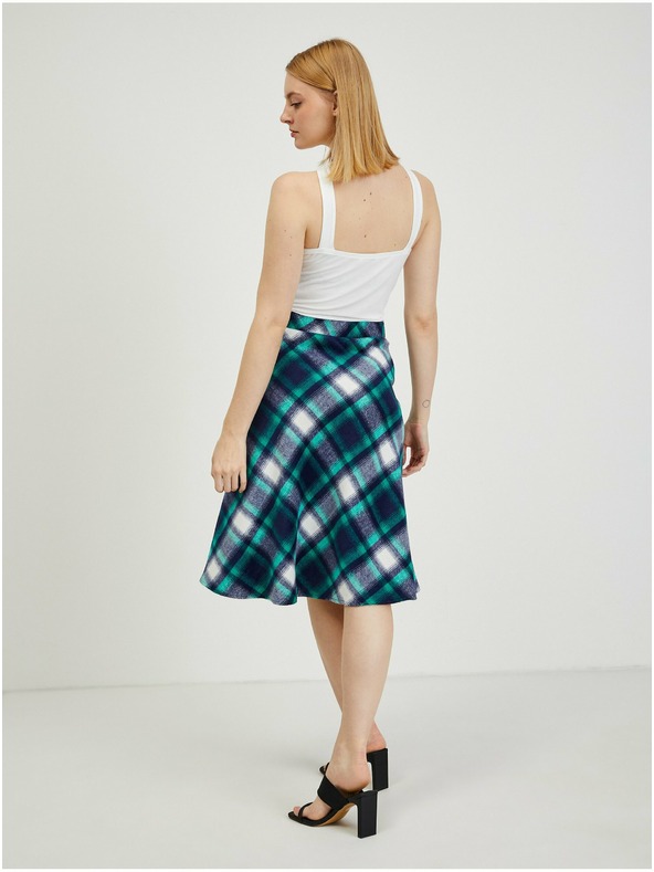 Orsay ORSAY zöld-kék kockás női szoknya