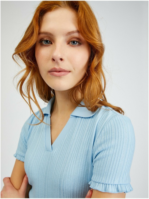 Orsay ORSAY sötétkék bordázott női pólóing