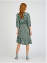 Orsay ORSAY zöld mintás női ruha megkötős övvel
