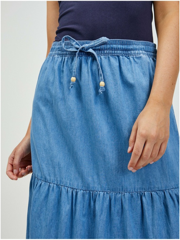 Orsay ORSAY kék fodros női farmerszoknya