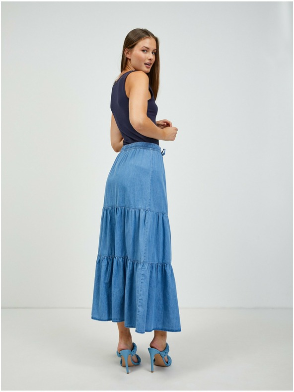 Orsay ORSAY kék fodros női farmerszoknya