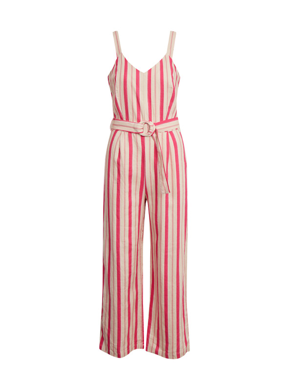 Orsay ORSAY Los Angeles bézs színű-rózsaszín lenvászon női overall