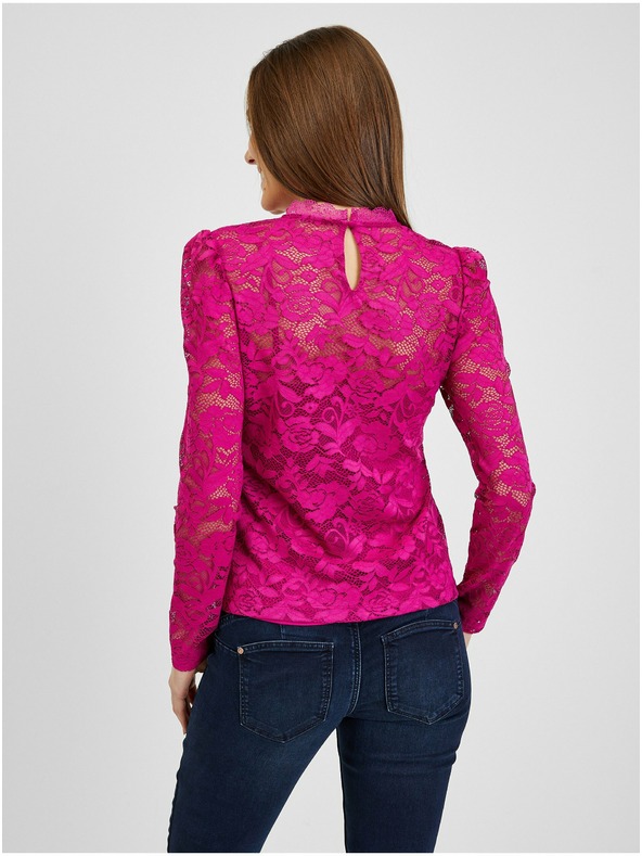 Orsay Sötét rózsaszín csipkés női felső ORSAY