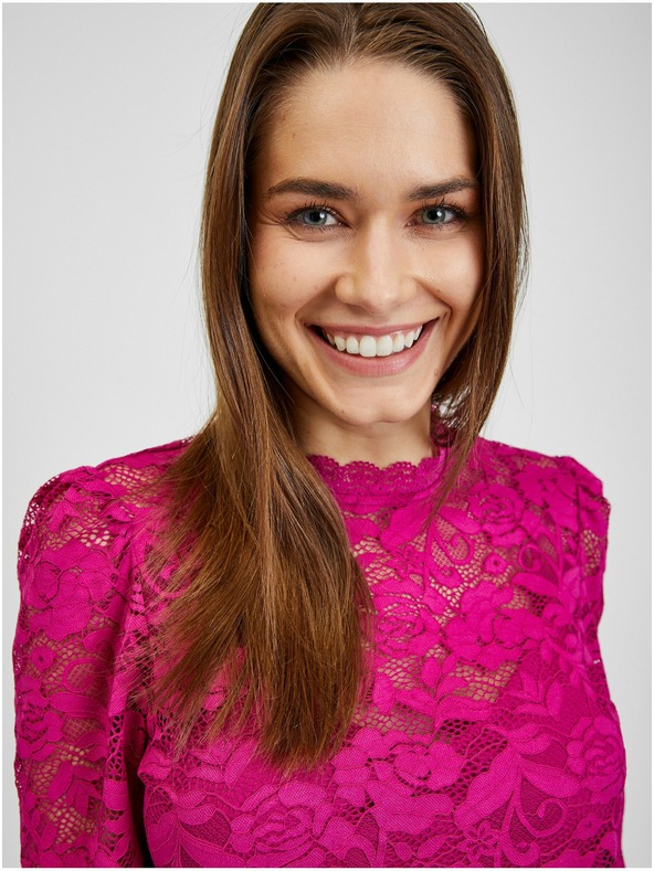 Orsay Sötét rózsaszín csipkés női felső ORSAY