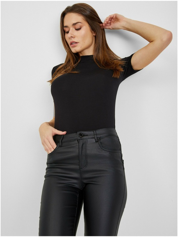 Orsay ORSAY fekete műbőr női nadrág