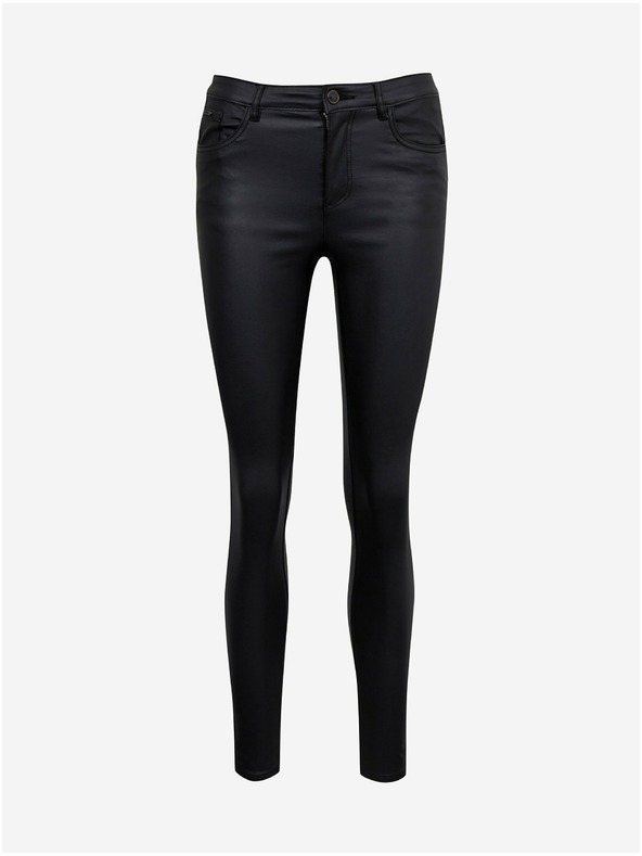 Orsay ORSAY fekete műbőr női nadrág