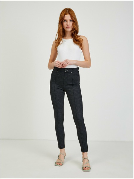 Orsay ORSAY sötétszürke kockás női nadrág