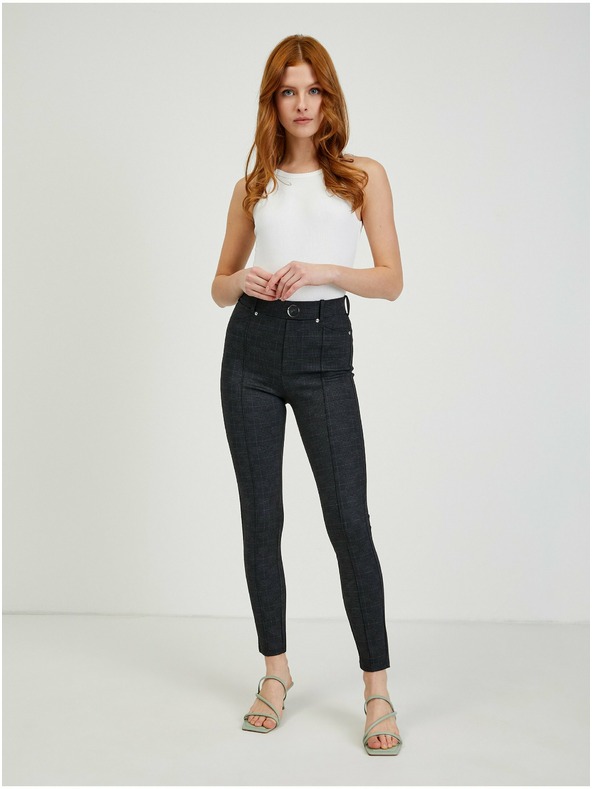 Orsay ORSAY sötétszürke kockás női nadrág