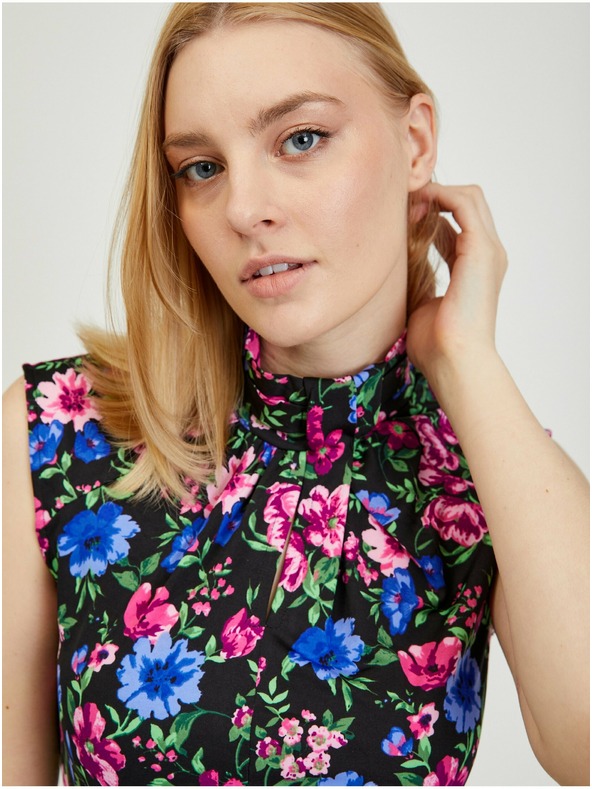 Orsay ORSAY fekete virágmintás női tok ruha