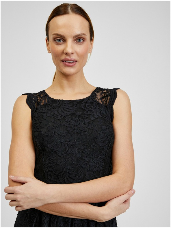 Orsay Fekete csipkés női ruha ORSAY