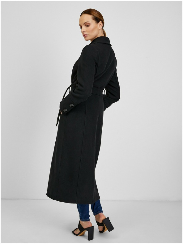 Orsay ORSAY fekete gyapjúval kevert anyagú női télikabát