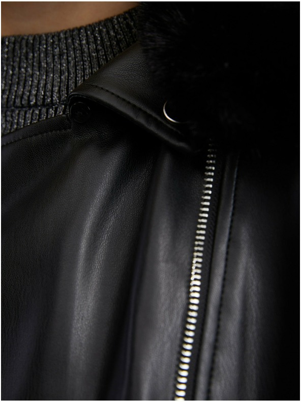 Orsay ORSAY fekete női műszőrme kabát