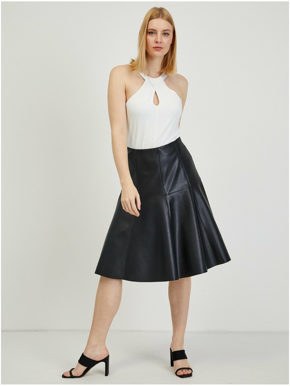 Orsay ORSAY fekete műbőr női szoknya