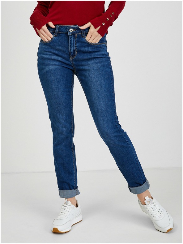 Orsay ORSAY sötétkék slim fit női farmer