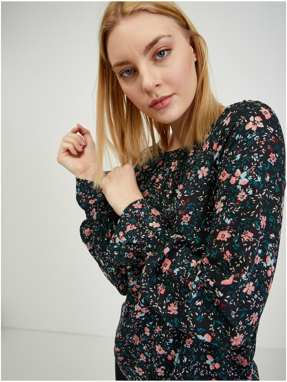 Orsay ORSAY fekete virágmintás női blúz