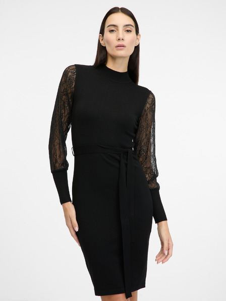 Orsay ORSAY fekete női térdig érő ruha