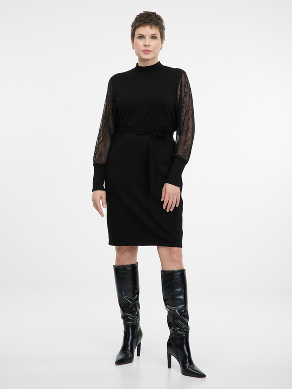 Orsay ORSAY fekete női térdig érő ruha