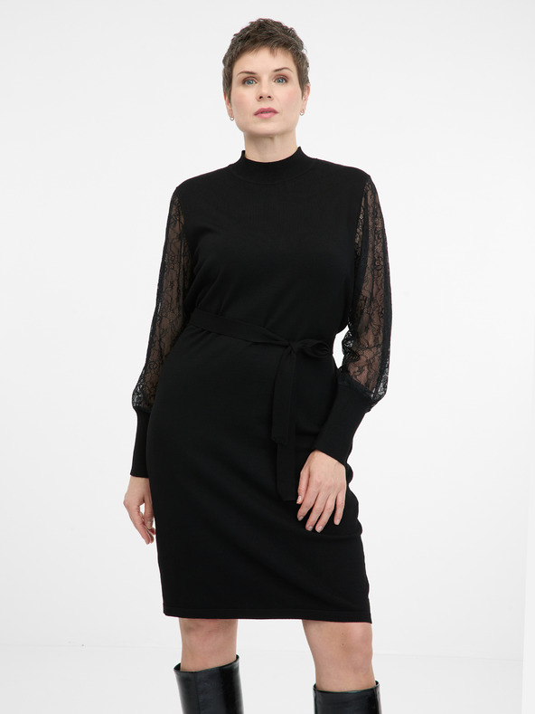 Orsay ORSAY fekete női térdig érő ruha