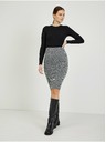 Orsay ORSAY fekete mintás női ceruzaszoknya