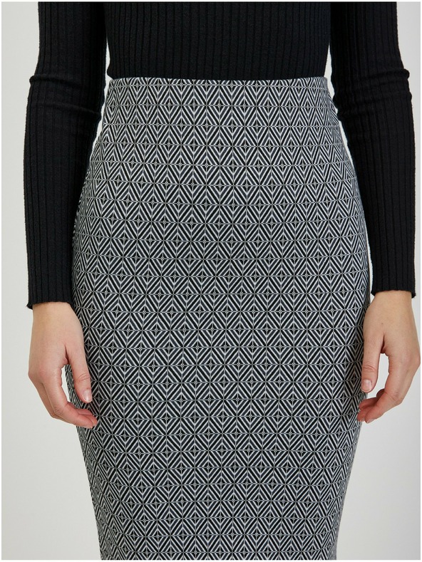 Orsay ORSAY fekete mintás női ceruzaszoknya