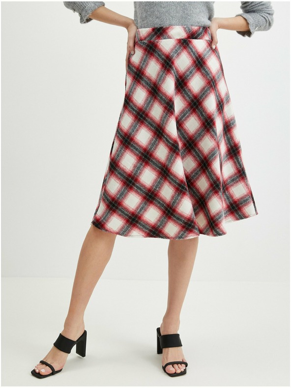 Orsay ORSAY piros kockás női szoknya