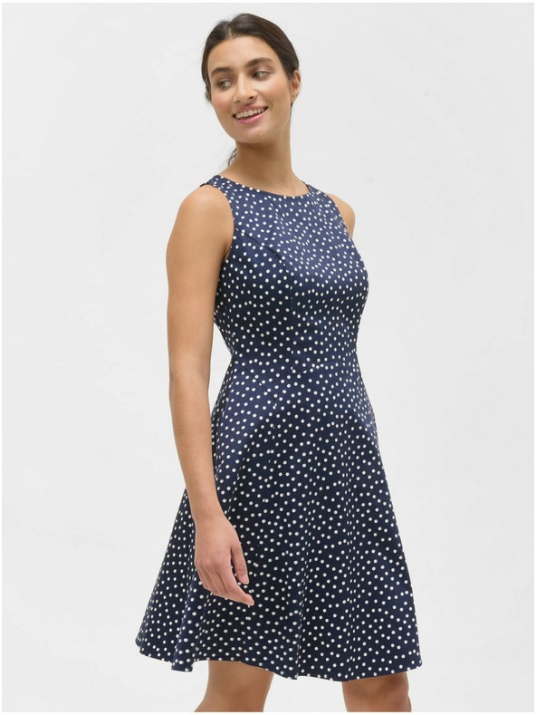 Orsay ORSAY sötétkék pöttyös ruha
