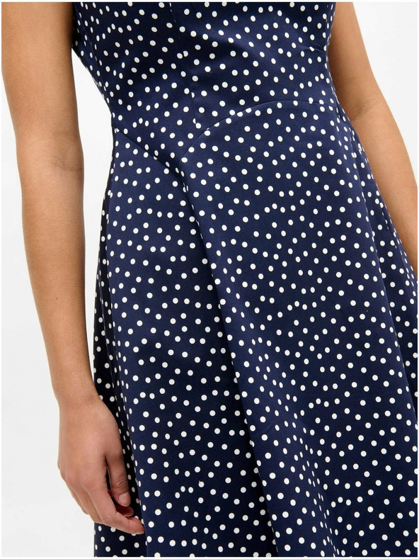 Orsay ORSAY sötétkék pöttyös ruha