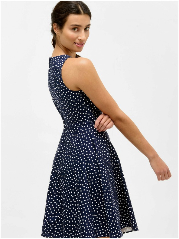 Orsay ORSAY sötétkék pöttyös ruha