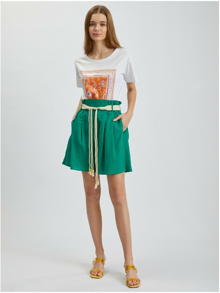 Orsay ORSAY zöld lenvászon női rövidnadrág