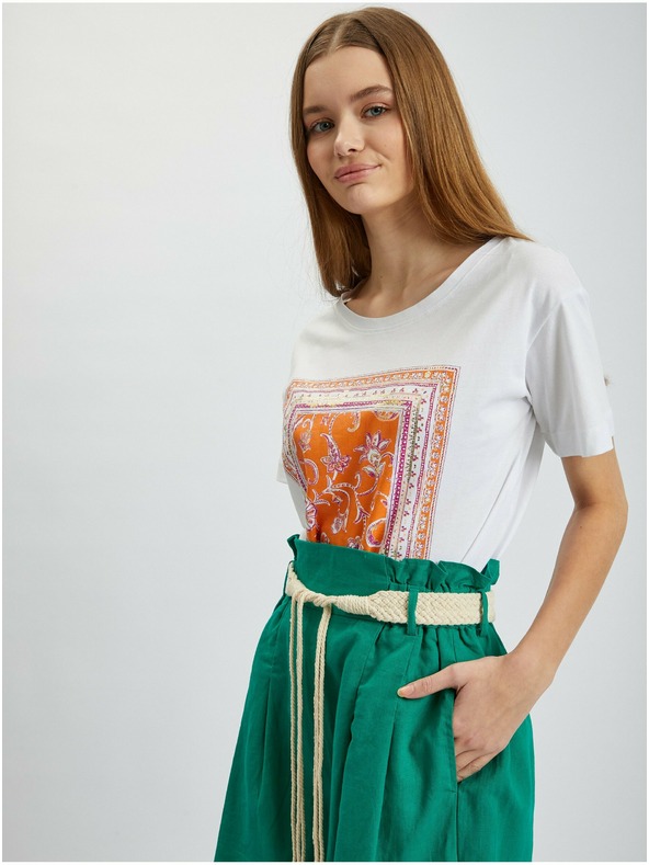 Orsay ORSAY zöld lenvászon női rövidnadrág