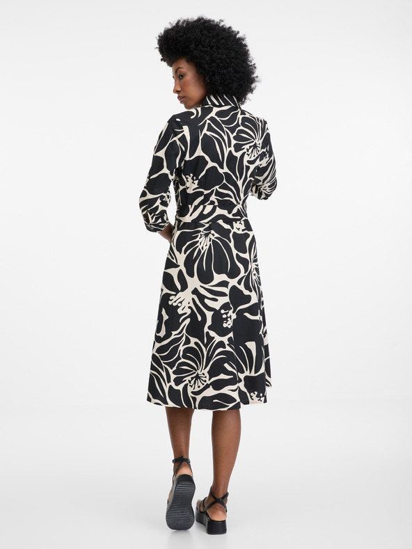 Orsay Fekete mintás női ing ruha ORSAY