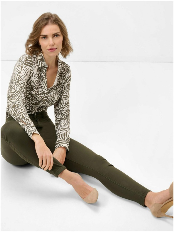 Orsay ORSAY khaki színű skinny fit nadrág