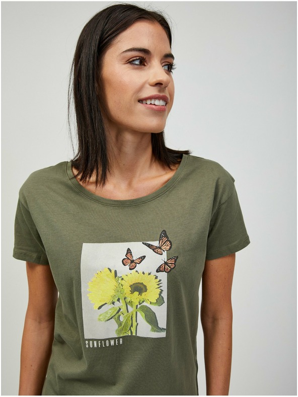 Orsay Khaki póló nyomattal ORSAY