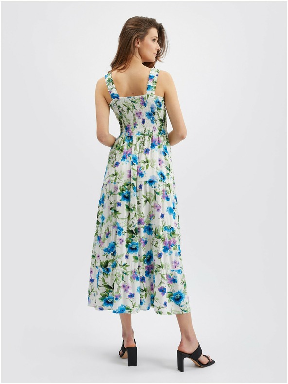 Orsay ORSAY kék-krémszínű női virágmintás ruha