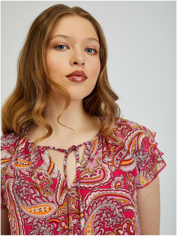 Orsay ORSAY piros mintás női blúz