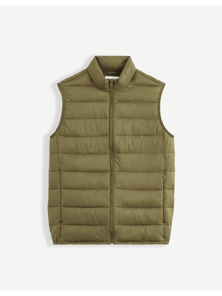 Celio Khaki színű férfi steppelt mellény Celio