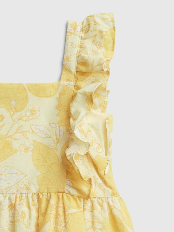 GAP Gyerek len mintás ruha GAP