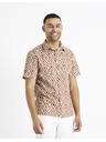 Celio Barna és krémszínű férfi mintás ing Celio Daprint Celio Daprint