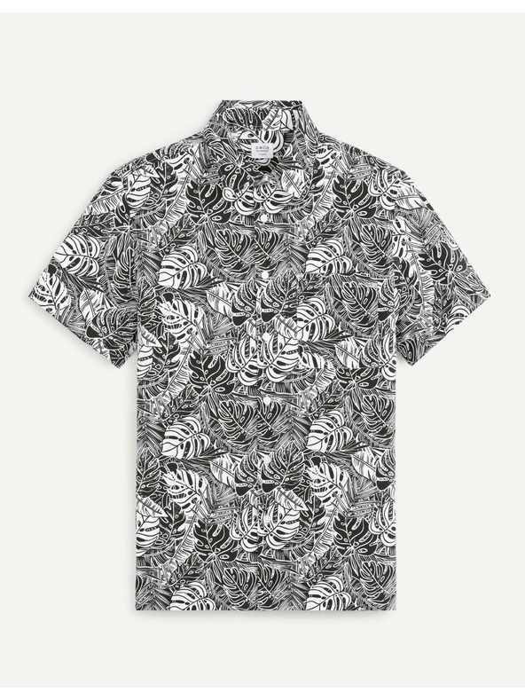 Celio Fehér és fekete színű, mintás férfi ing Celio Daprinti