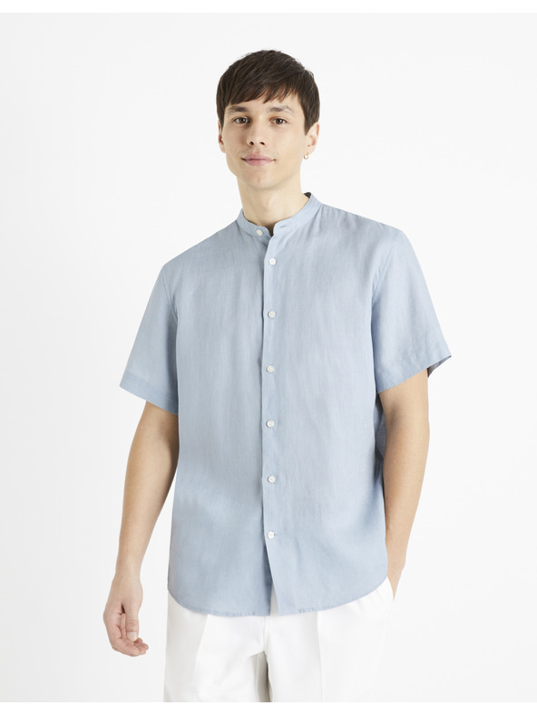 Celio Világoskék férfi vászon ing Celio Damopoc