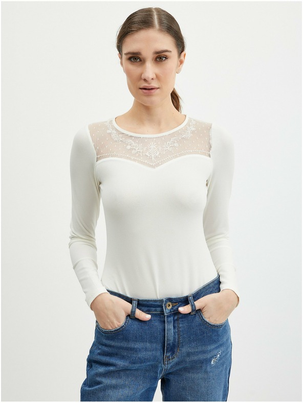 Orsay ORSAY krémszínű női body csipkével