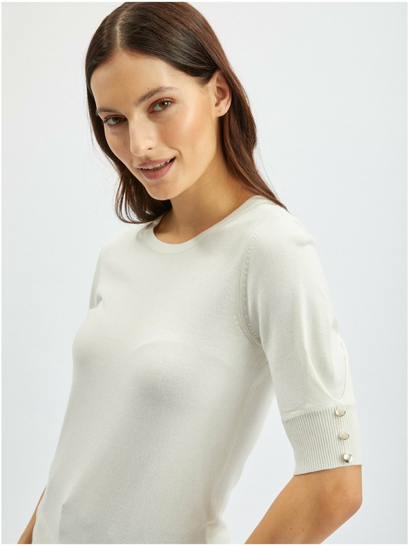 Orsay Krémes könnyű női pulóver ORSAY