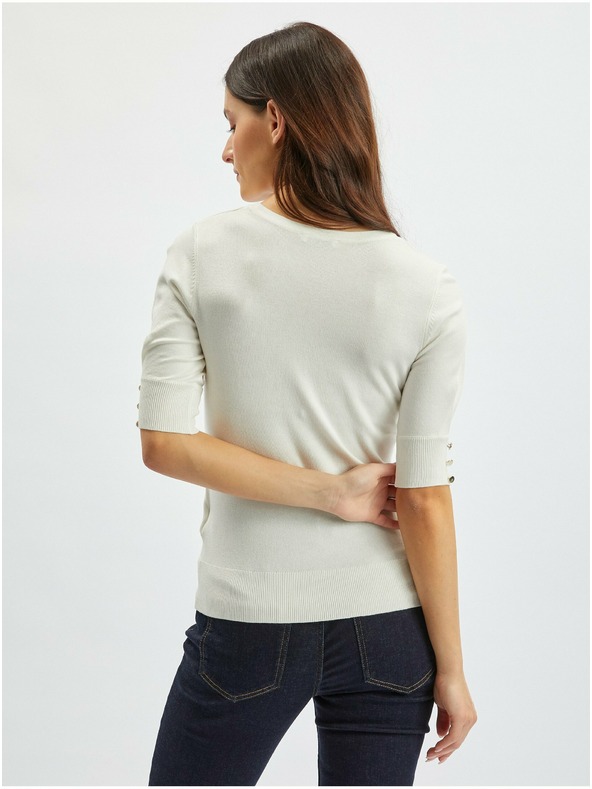 Orsay Krémes könnyű női pulóver ORSAY