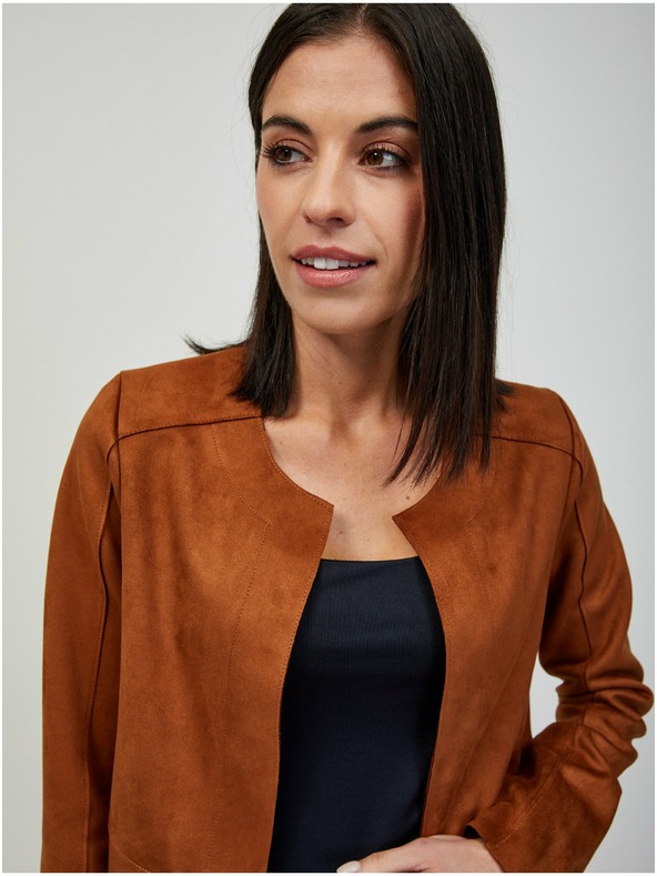 Orsay Barna velúr hatású zakó ORSAY