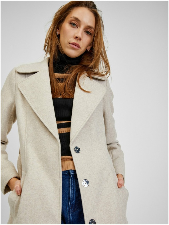 Orsay ORSAY bézs színű női télikabát övvel