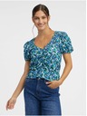Orsay ORSAY kék női virágos felső